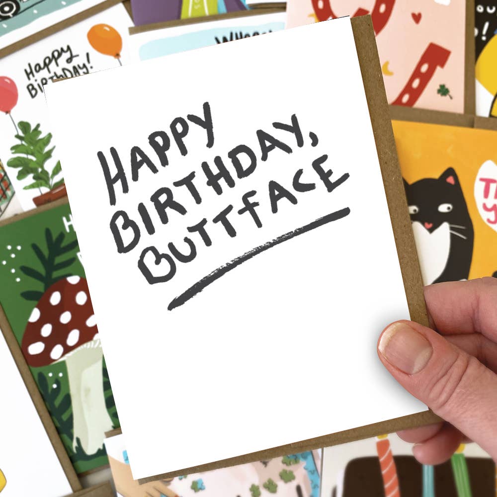 Buttface Birthday Card