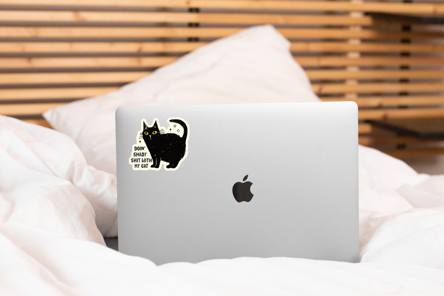 Doin' Shady Shit With My Cat Sticker