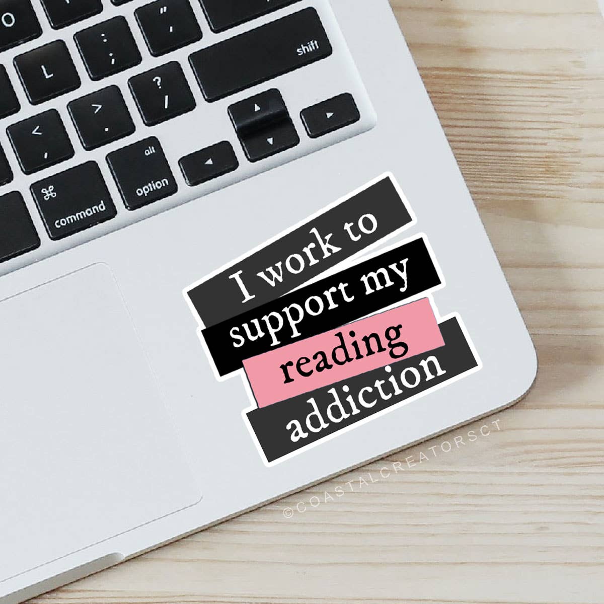 I Work to Support Reading Sticker