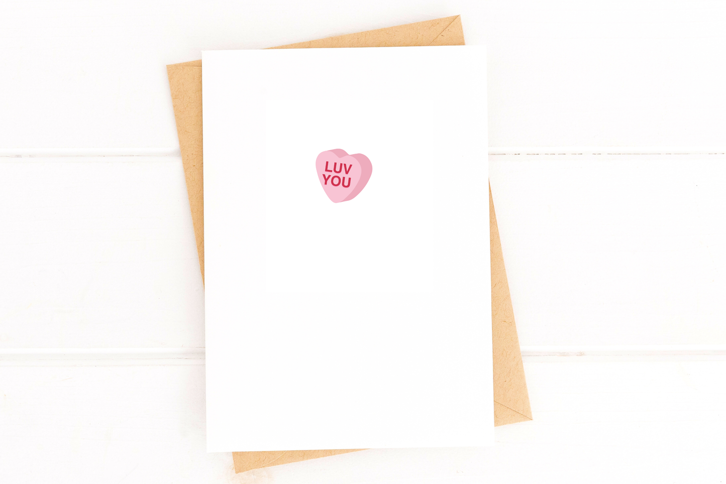 Luv You Candy Heart Card