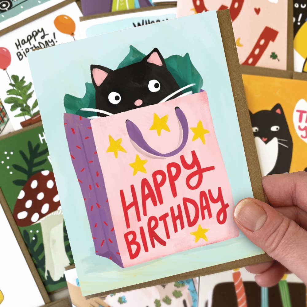 Cat Gift Bag Card