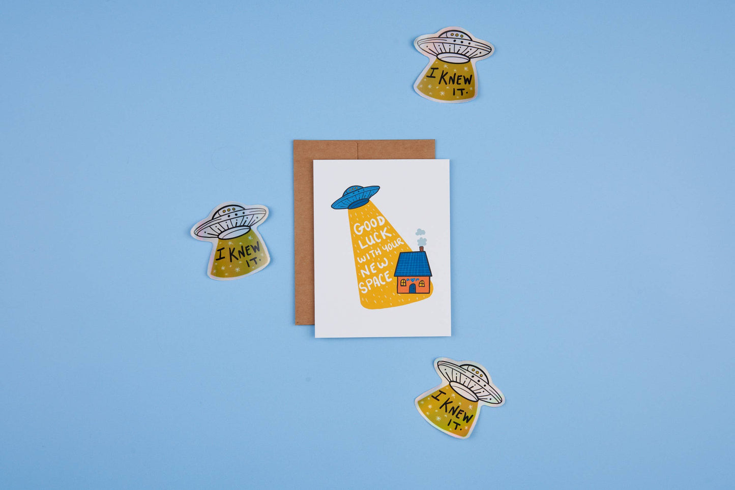 UFO I Knew It Holographic Vinyl Sticker