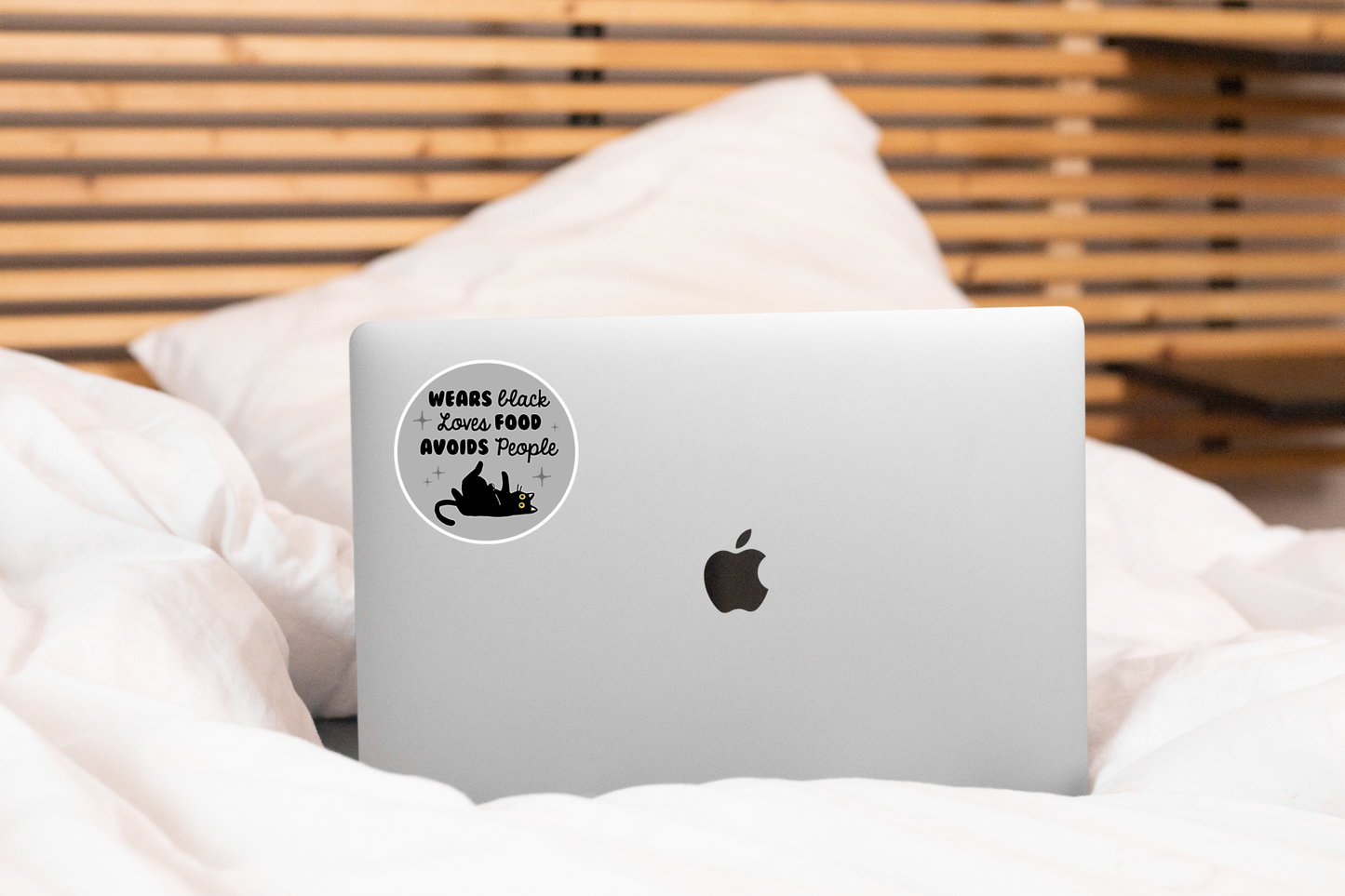 Wears Black Avoids People Sticker