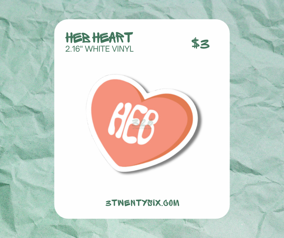 HEB Heart Sticker