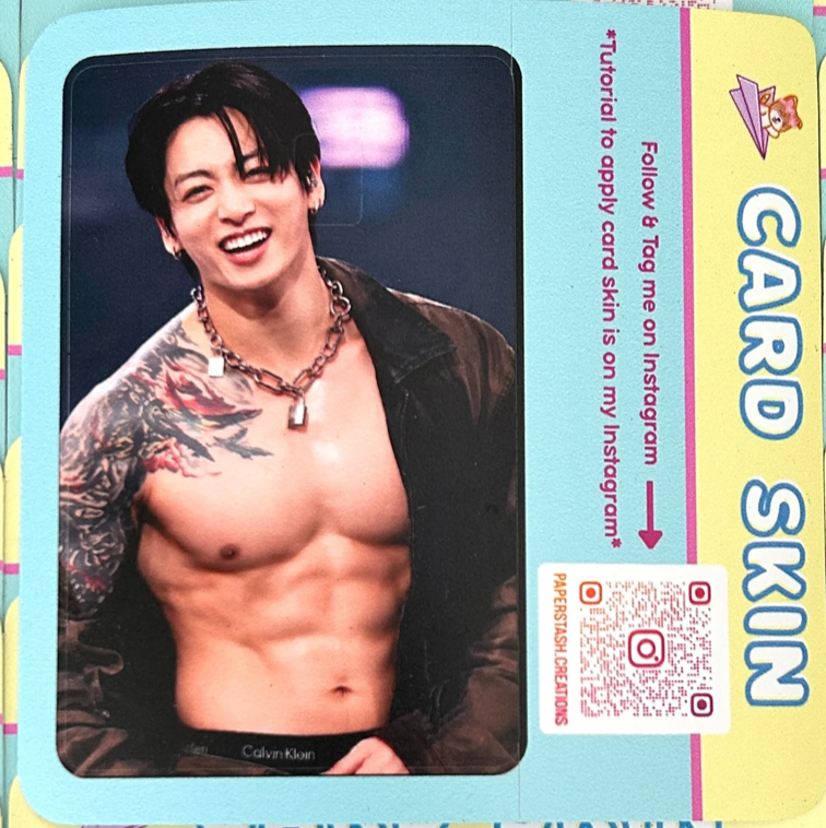 Jung Kook Abs Photo Card Skin Decal