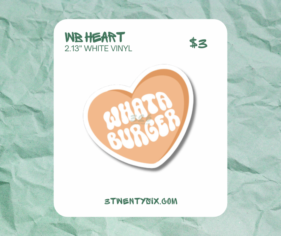 WB Heart Sticker