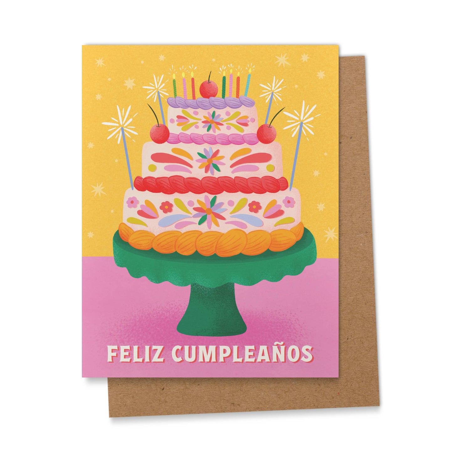 Feliz Cumpleaños Cake Card