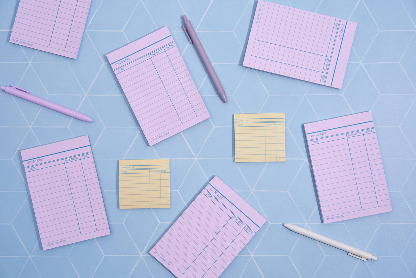 Library Card Notepad Pink