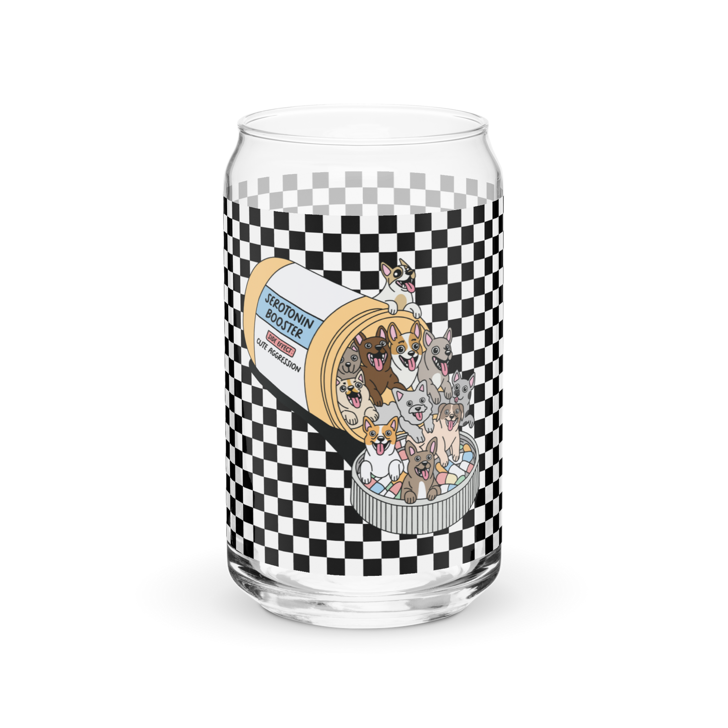 Dog Serotonin Glass