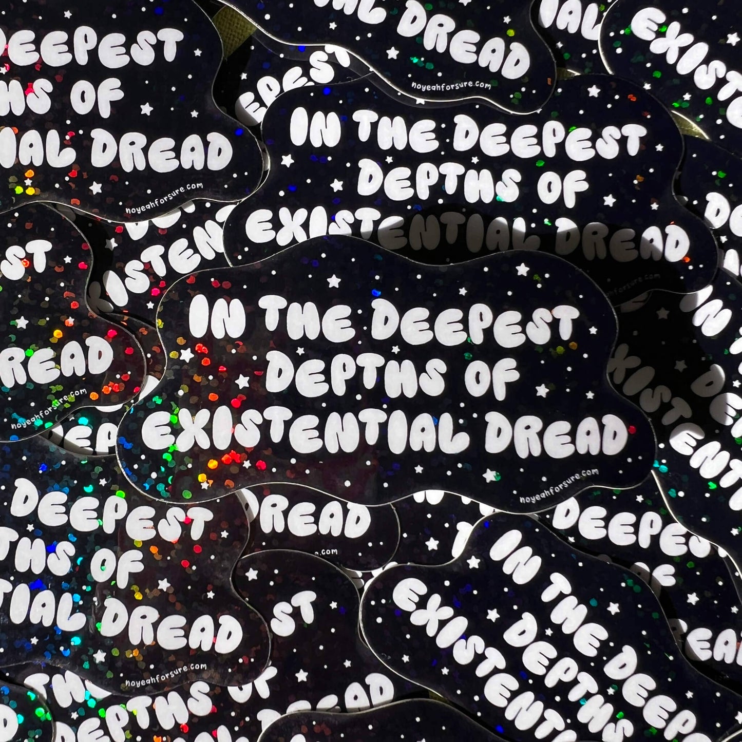 Depths Of Existential Dread Glitter Sticker