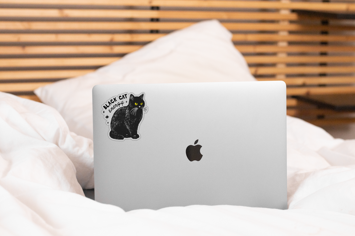Black Cat Energy Sticker