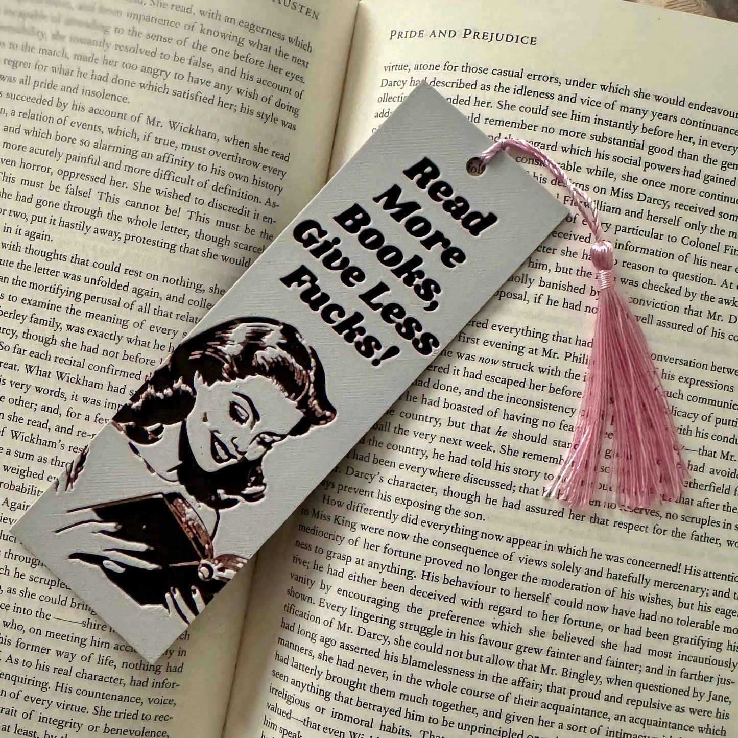Read More Books Give Less Fucks 3D Bookmark