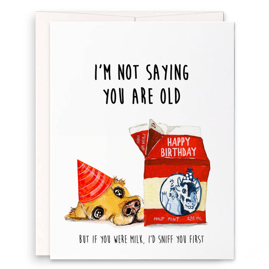 Old Milk Birthday Birthday Card