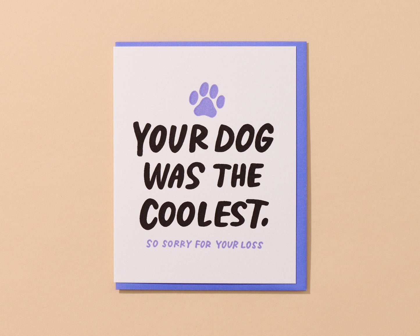Coolest Dog Letterpess Card