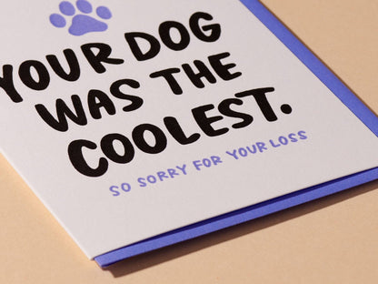 Coolest Dog Letterpess Card