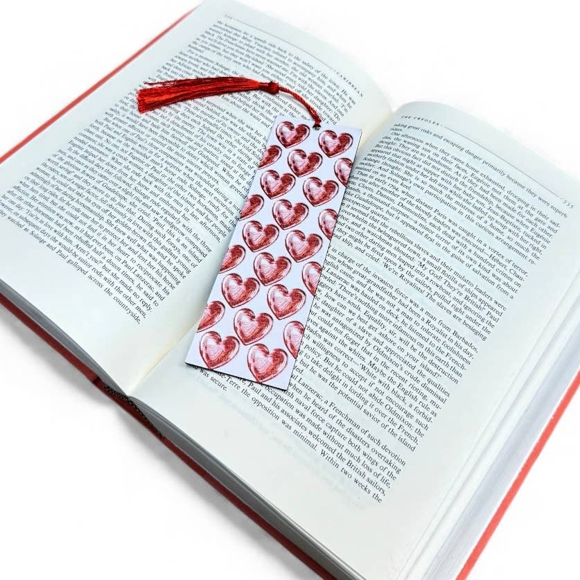 Shimmering Hearts 3D Valentines Bookmark