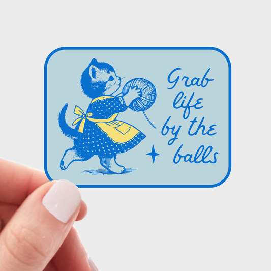 Grab Life by the Balls Sticker