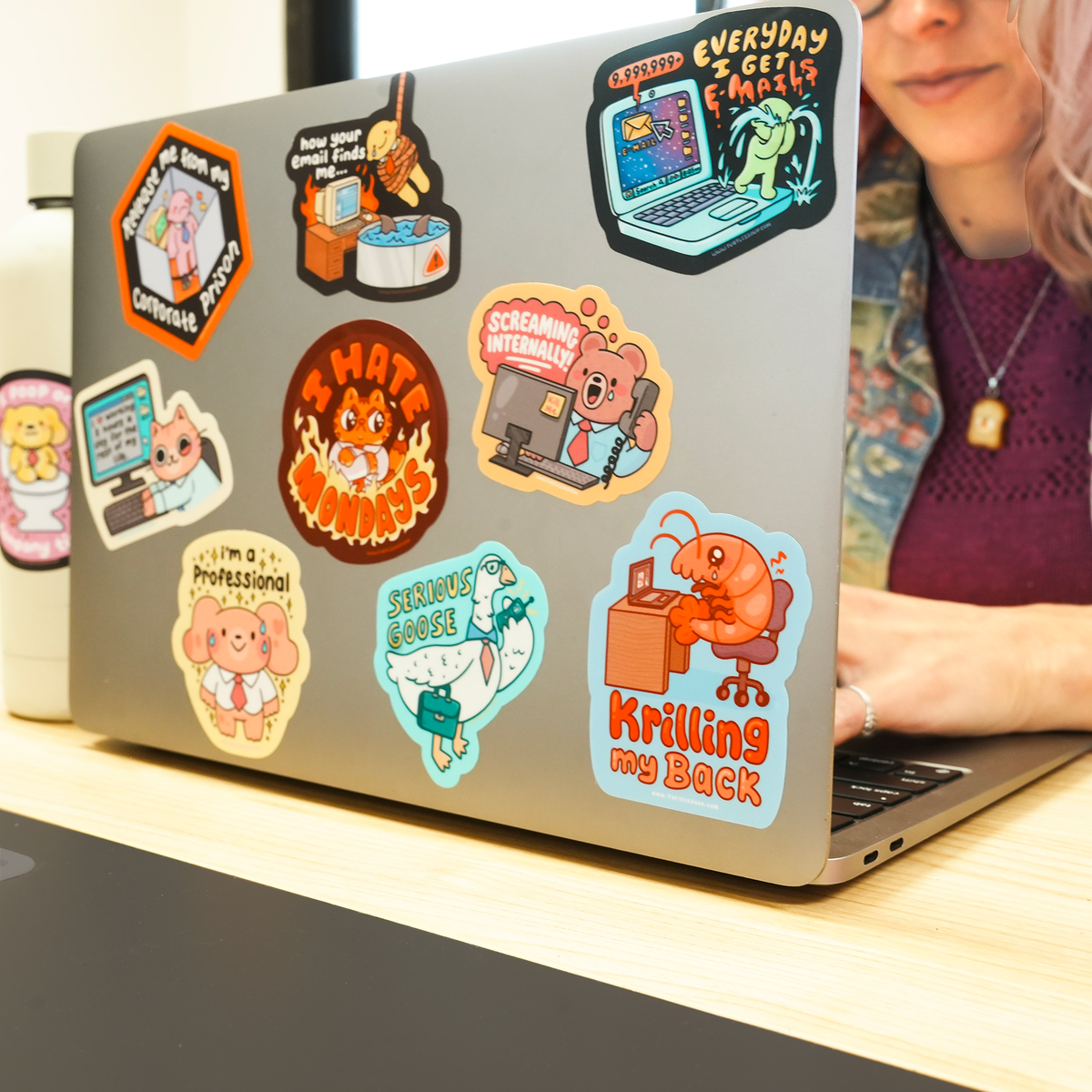 Poop On Company Time Sticker