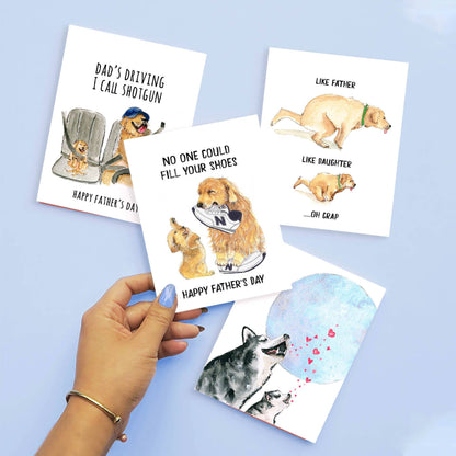 Dog Dad Shit Fathers Day Card
