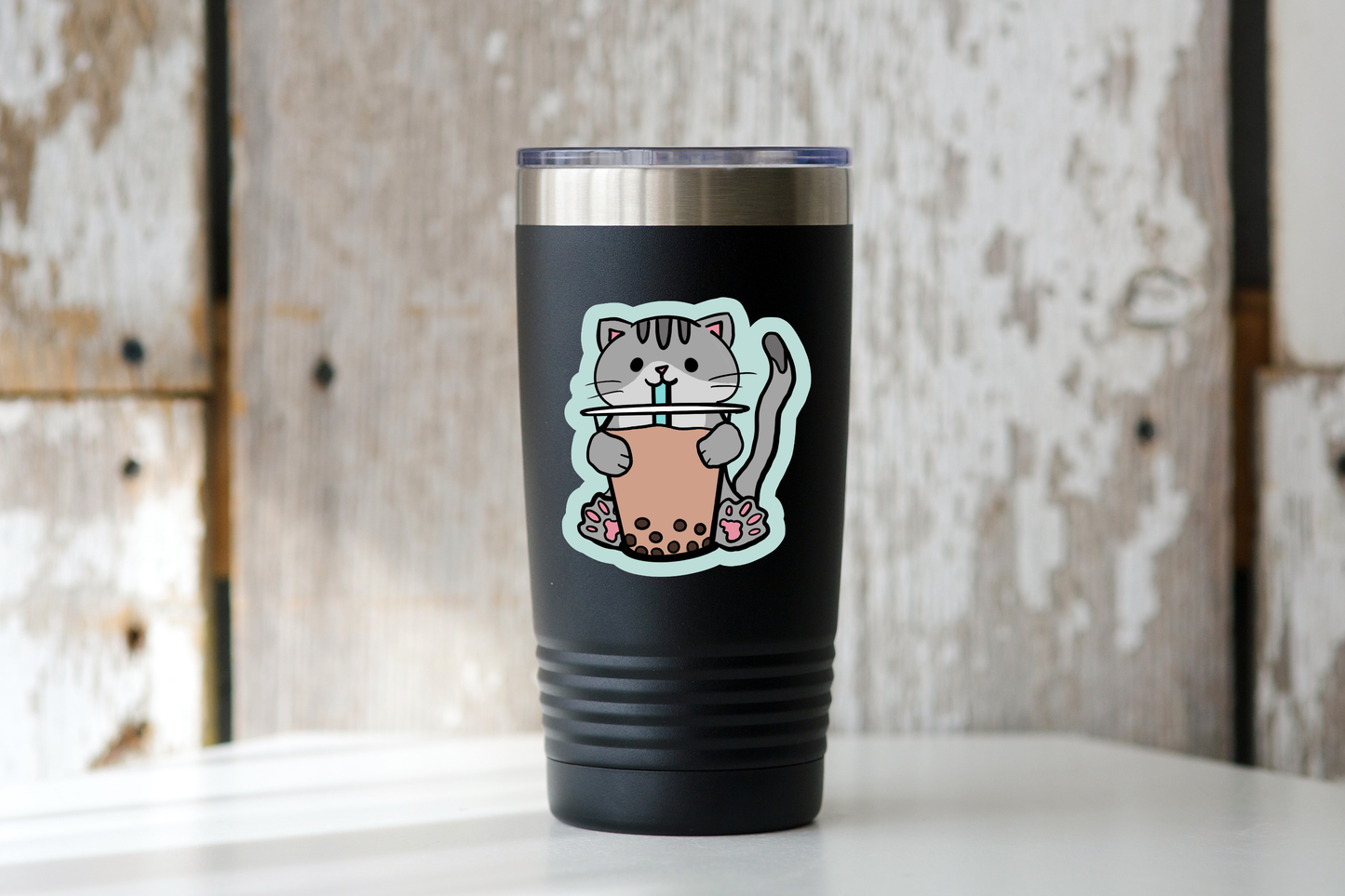 Boba Cat Sticker