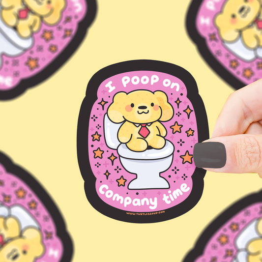 Poop On Company Time Sticker