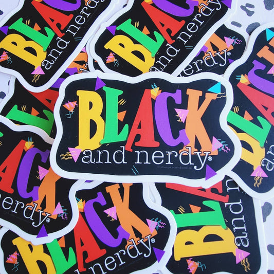Black & Nerdy 90's Sticker