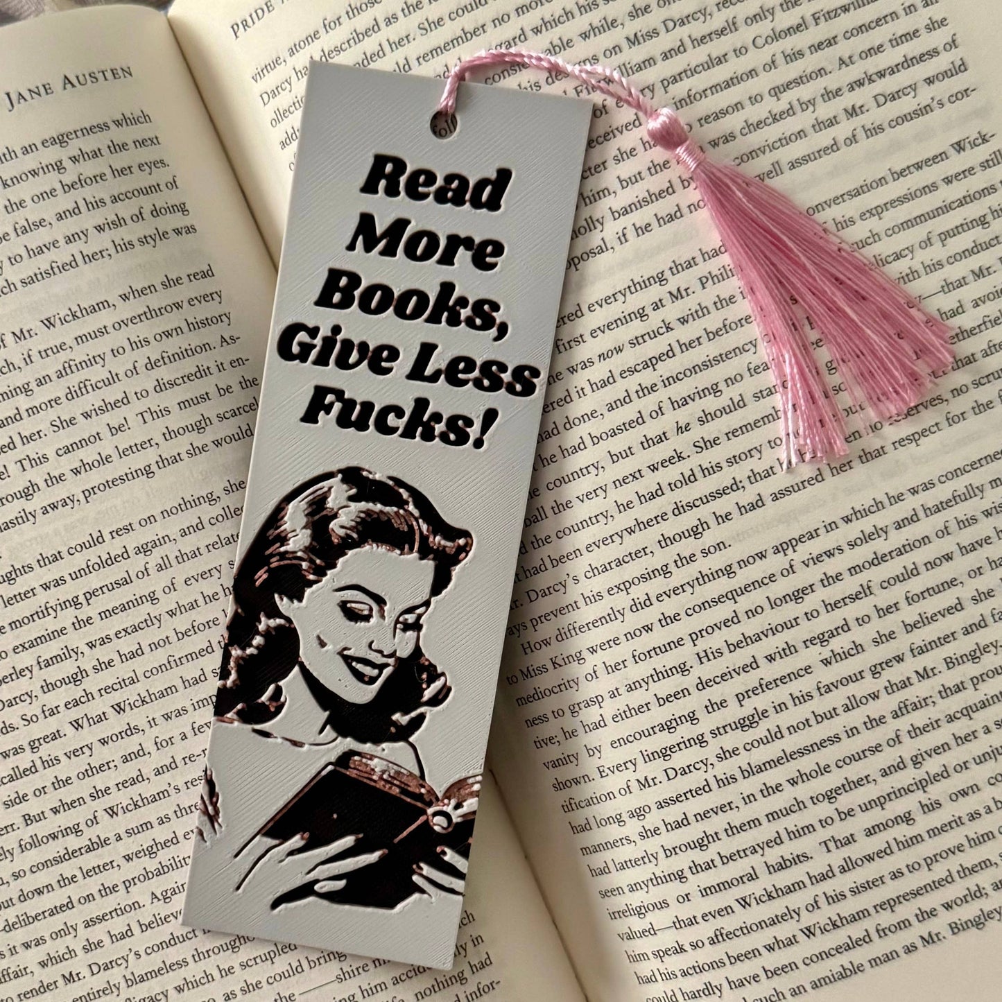 Read More Books Give Less Fucks 3D Bookmark