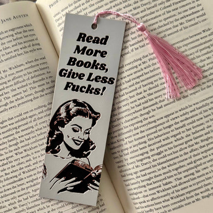 Read More Books Give Less Fucks 3D Bookmark