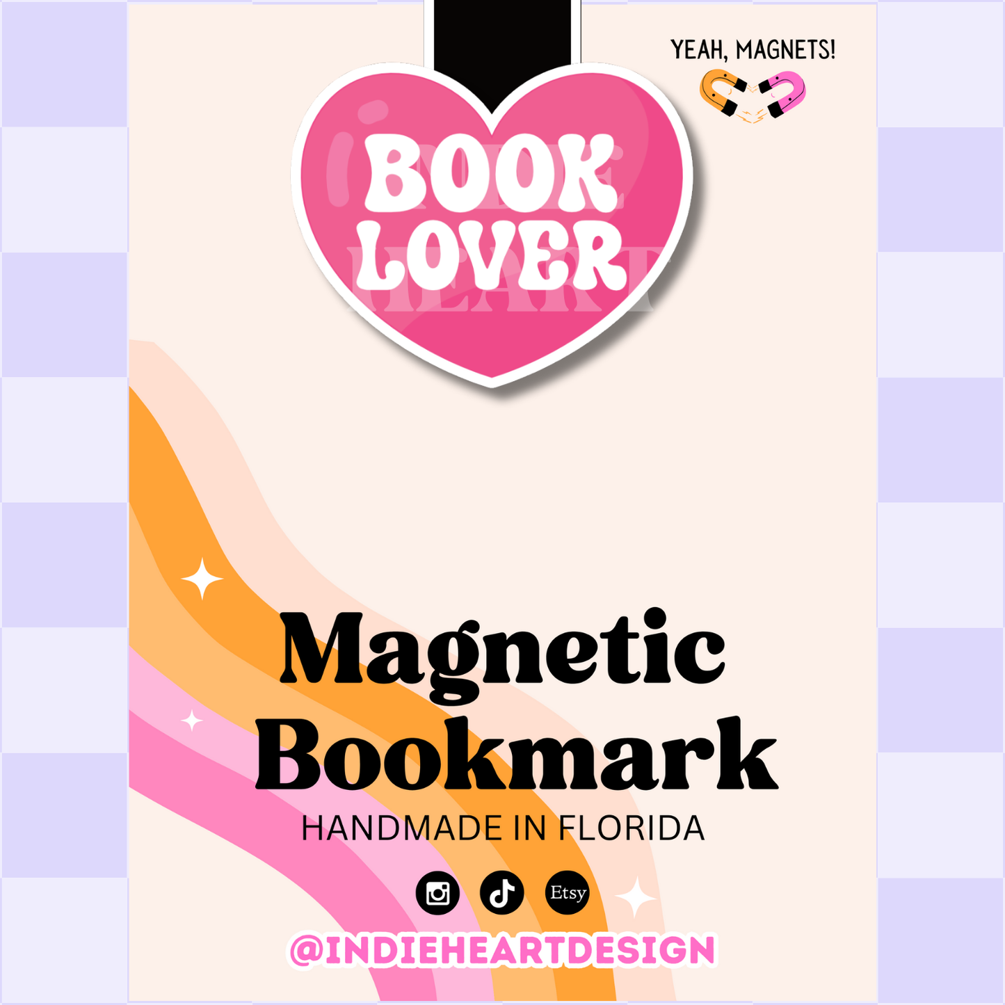Book Lover Magnetic Bookmark