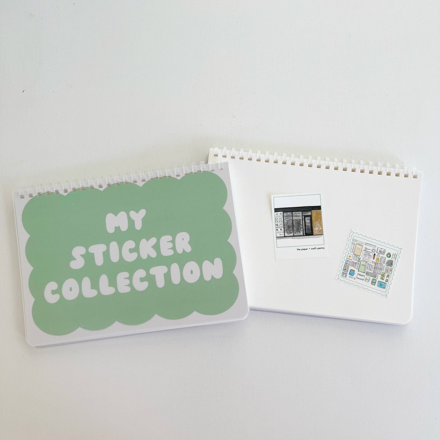 Mint Scallop Spiral Sticker Book