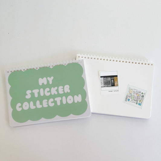 Mint Scallop Spiral Sticker Book