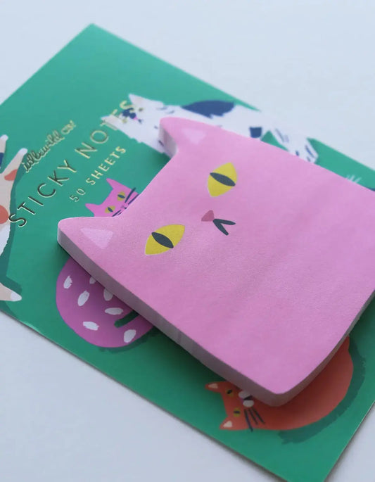 Pink Cat Sticky Notepad