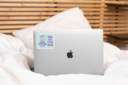 Girl Fix Your Face Sticker