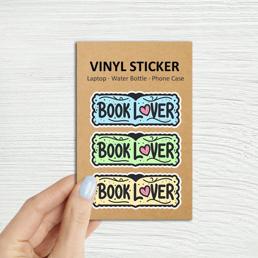 3-Pack Book Lover Stickers