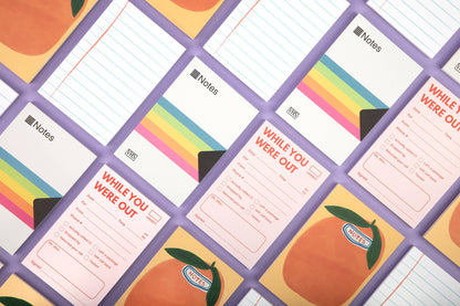 Wonky Orange Grocery Notepad