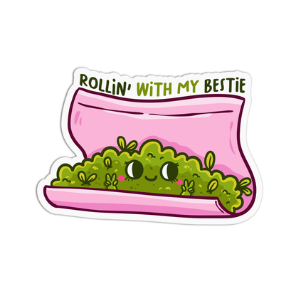 Rollin' with my Bestie Sticker