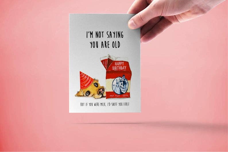 Old Milk Birthday Birthday Card