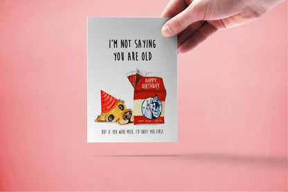 Old Milk Birthday Birthday Card