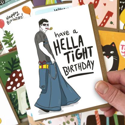 Wide Leg Jeans 90s Birthday Card