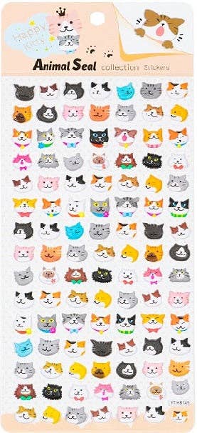 Cats Puffy Sticker Sheet