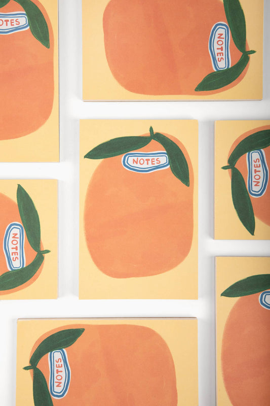 Wonky Orange Grocery Notepad