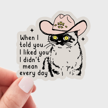 When I Told You I Liked Sticker