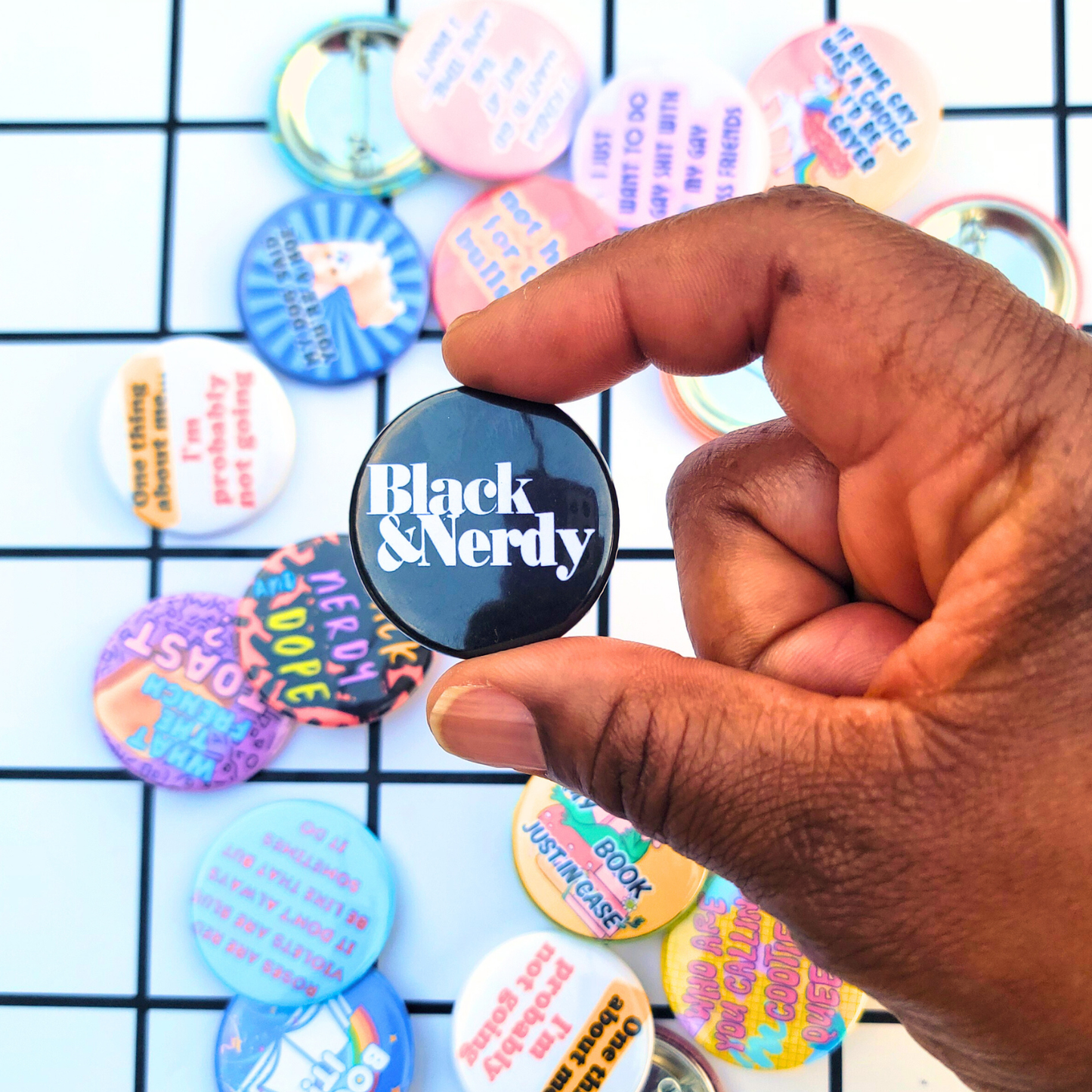 Black & Nerdy Original Button