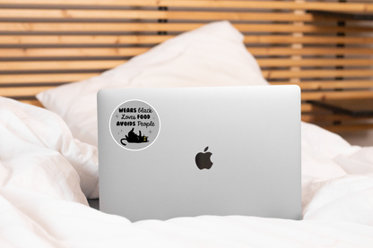 Wears Black Avoids People Sticker