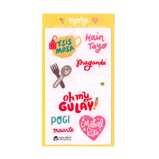 Tagalog Clear Sticker Sheet
