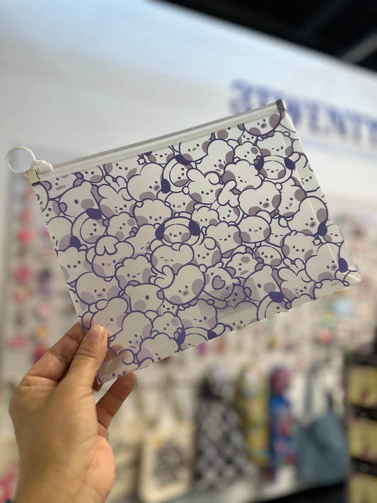 Purple BT21 Zipper Pouch