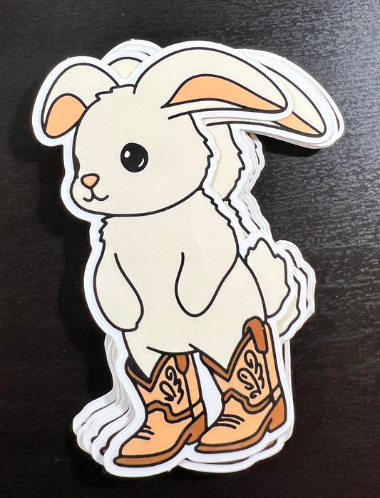 Cowboy Bunny Sticker