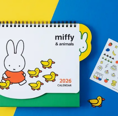Miffy & Animals 2026 Desk Calendar