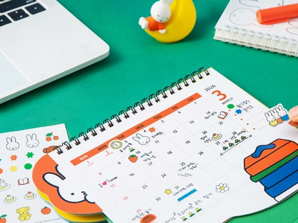 Miffy & Animals 2026 Desk Calendar