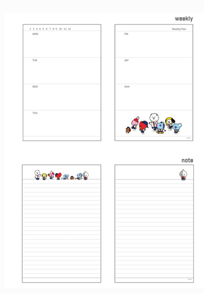 BT21© Tata PVC Cover Diary